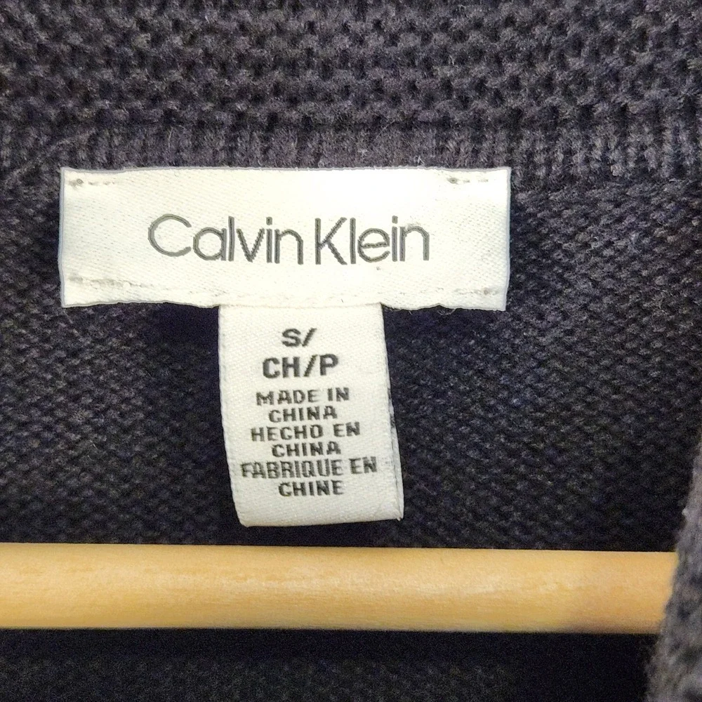 Calvin Klein‎ Cowl Neck Sweater Women's S Black Long Sleeve Heavy Knit Classic